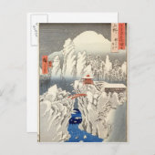 雪の中の山春菜の眺め ポストカード (正面/裏面)