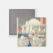 雪の中の山春菜の眺め マグネット (正面/裏面)