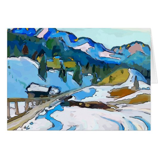 雪の中の山道、追加文字 (正面横)