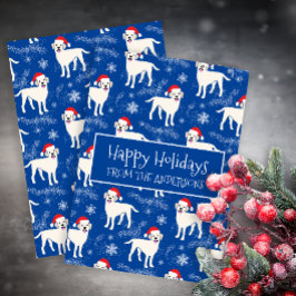 雪の中の幸せなクリスマスラブラドール シーズンカード