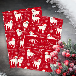 雪の中の幸せなクリスマスラブラドール シーズンカード