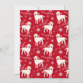 雪の中の幸せなクリスマスラブラドール シーズンカード (裏面)