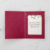 雪の中の幸せなクリスマス犬 カード (内部)