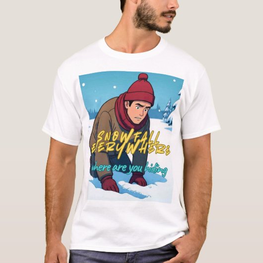 雪の中の思い出、愛を見つける Tshirt リコール Tシャツ (正面)