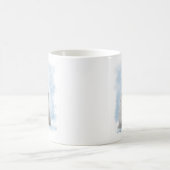 雪の中の愛らしいペンギンの雛のキャラクター コーヒーマグカップ (中央)