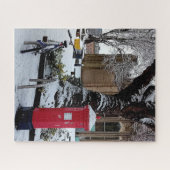 雪の中の手紙ボックス ジグソーパズル (横)