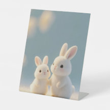 雪の中の暖かくてファジーなバニーの瞬間