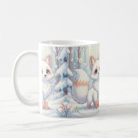 雪の中の朝の魔法 コーヒーマグカップ (左)