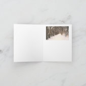 雪の中の木々のトンネル/白いクリスマの夢 シーズンカード (内部)