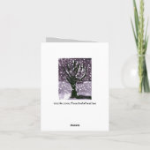 雪の中の木 カード (裏面)