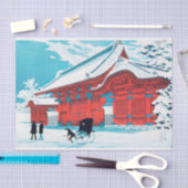 雪の中の本郷の赤門高橋弘明 薄葉紙 (クラフト)