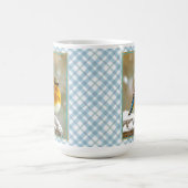 雪の中の東部ブルーバード – オリジナル写真 コーヒーマグカップ (中央)