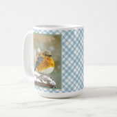 雪の中の東部ブルーバード – オリジナル写真 コーヒーマグカップ (正面左)