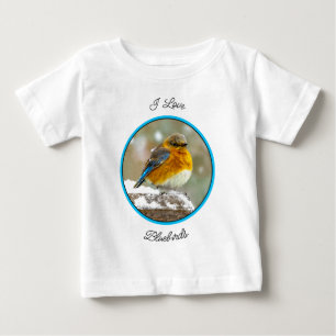 雪の中の東部ブルーバード – オリジナル写真 ベビーTシャツ