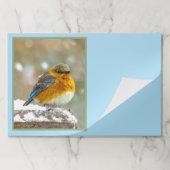 雪の中の東部ブルーバード – オリジナル写真 ペーパーパッド (折り畳み)