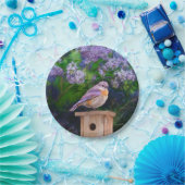 雪の中の東部ブルーバード – オリジナル写真 ペーパープレート (パーティー)