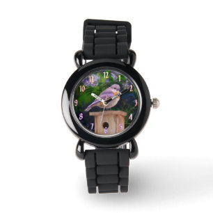 雪の中の東部ブルーバード – オリジナル写真 腕時計