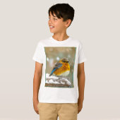 雪の中の東部ブルーバード – オリジナル写真 Tシャツ (正面フル)