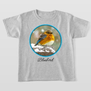 雪の中の東部ブルーバード – オリジナル写真 Tシャツ