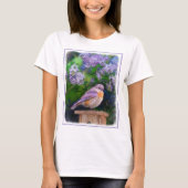 雪の中の東部ブルーバード – オリジナル写真 Tシャツ (正面)