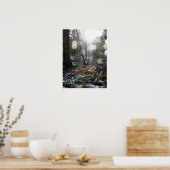 雪の中の森の太陽#68 ポスター (キッチン)