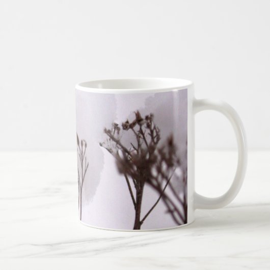 雪の中の植物 クラシックホワイトマグ コーヒーマグカップ (右)