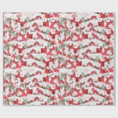 雪の中の水の色の古いクリスマスカントリー ラッピングペーパー (フラット)