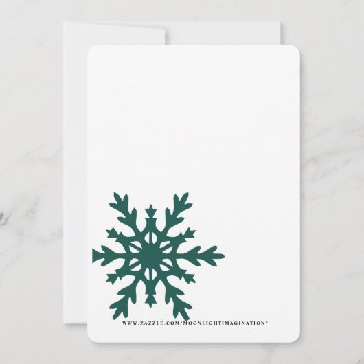 雪の中の水の色の家,クリスマスパーティー 招待状 (裏面)