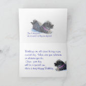 雪の中の犬の犬 – カスタマイズ任意の大事な行事 カード (内部)