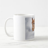 雪の中の犬 コーヒーマグカップ (左)