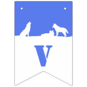 雪の中の狼みんな吠えろ！バント バンティングフラッグ (第3の旗)