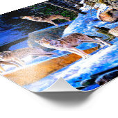 雪の中の狼絵画達 フォトプリント (角)