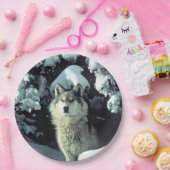 雪の中の狼 ペーパープレート (パーティー)