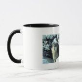 雪の中の狼 マグカップ (左)