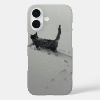 雪の中の猫2 iPhone 16ケース
