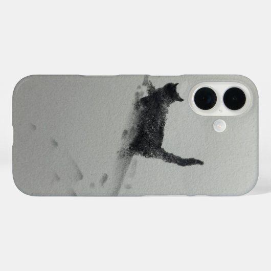 雪の中の猫2 Case-Mate iPhoneケース (裏面 (横))