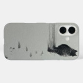 雪の中の猫3 Case-Mate iPhoneケース (裏面 (横))