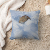 雪の中の猫 クッション (ブランケット)
