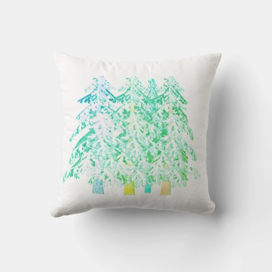 雪の中の猫 クッション (裏面)