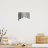 雪の中の男と犬 ポスター (キッチン)