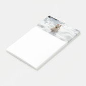 雪の中の白いウェスティー犬のメモ ポストイット (アングル)