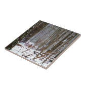 雪の中の白い尾の鹿 タイル (側面)