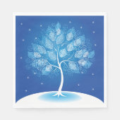 雪の中の白い木 スタンダードランチョンナプキン (正面)