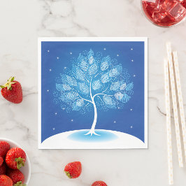 雪の中の白い木 スタンダードランチョンナプキン