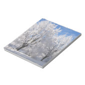 雪の中の白い木 ノートパッド (回転)