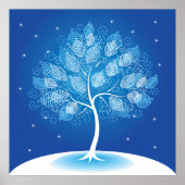 雪の中の白い木 ポスター (正面)