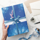 雪の中の白い木 ラッピングペーパー