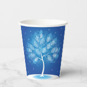 雪の中の白い木 紙コップ (正面)