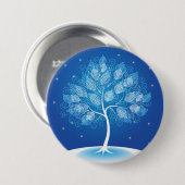 雪の中の白い木 缶バッジ (正面&裏面)