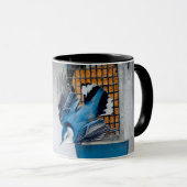 雪の中の白い胸のナツハッチ – オリジナル写真 マグカップ (正面右)